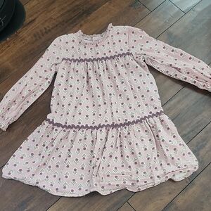 Modern Moments By Gerber 5t Floral & Ric Rac Pink Kids Dress